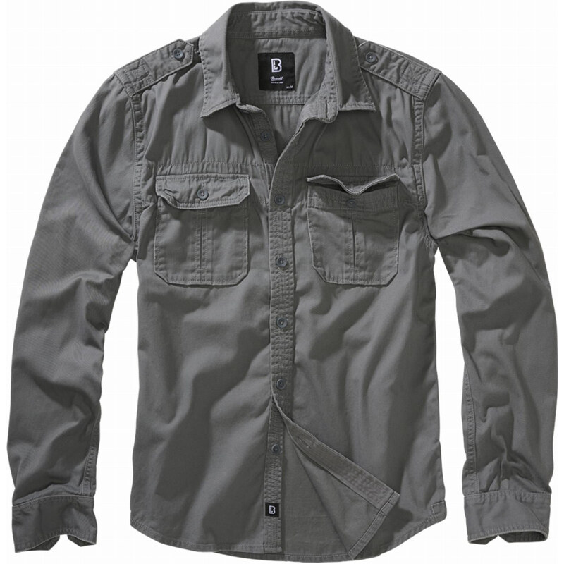 Pánská košile // Brandit / Vintage Shirt charcoal grey