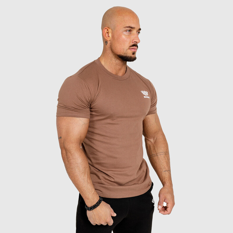 Pánské fitness tričko Iron Aesthetics Resist, hnědé