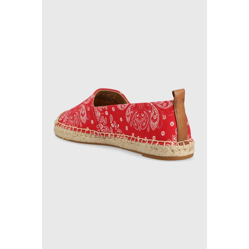 Espadrilky Lauren Ralph Lauren 802891444001 červená barva, 802891444001