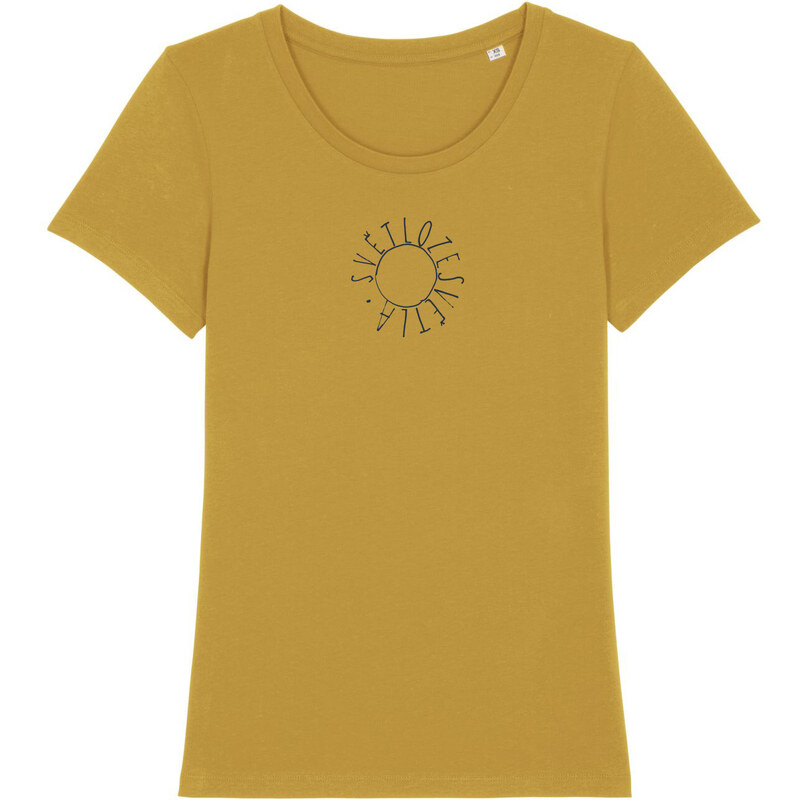 Klokart Andrea Růžičková - dámské tričko Světlo ze světla - XS / Dámské / Hořčicová (okrová)