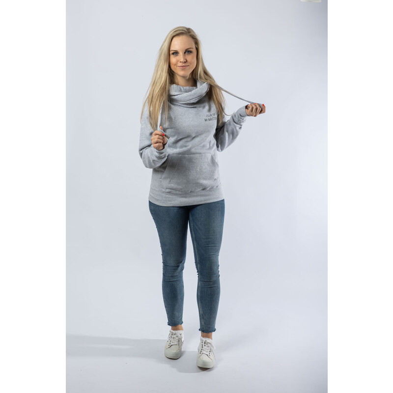 Klokart Eva Samková - unisexová mikina Návštěva - S / Unisex / Šedá