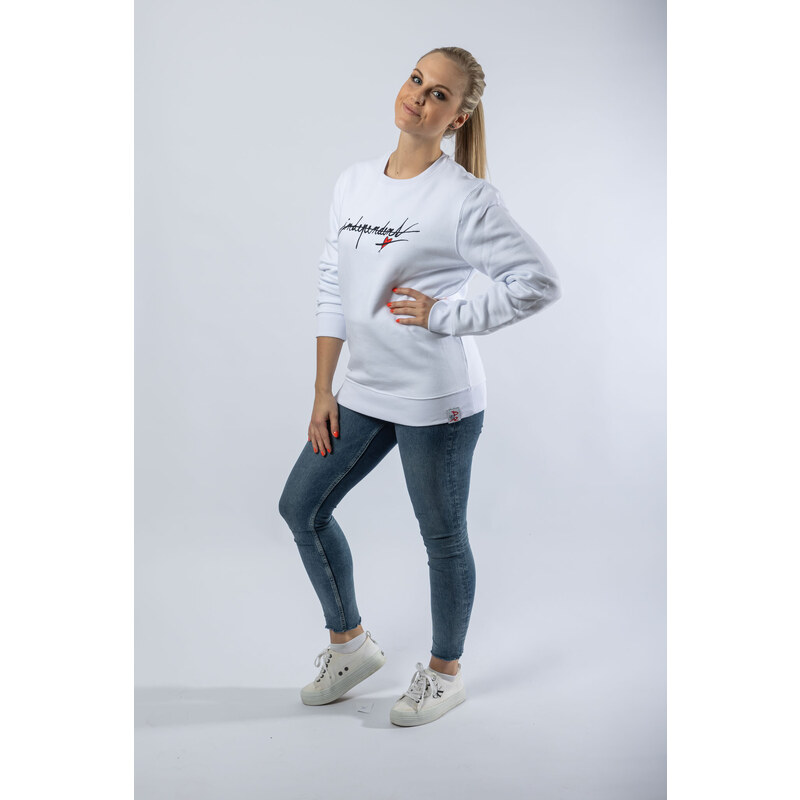 Klokart PREMIUM COLLECTION: Kateřina Kaira Hrachovcová - mikina Independent - XS / Unisex / Bílá