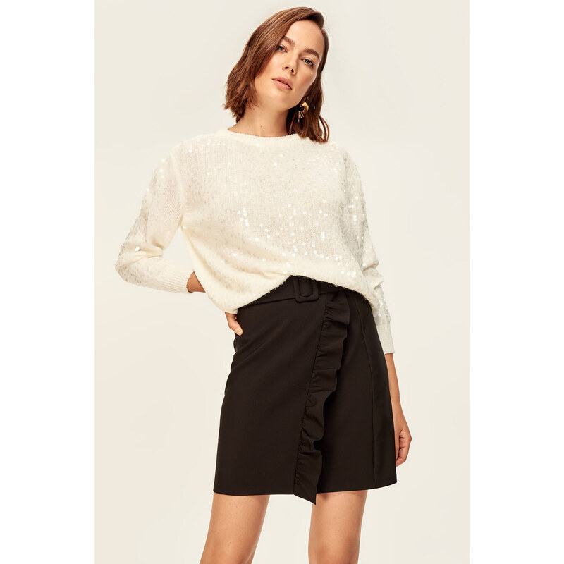 Trendyol Black Frilly Skirt