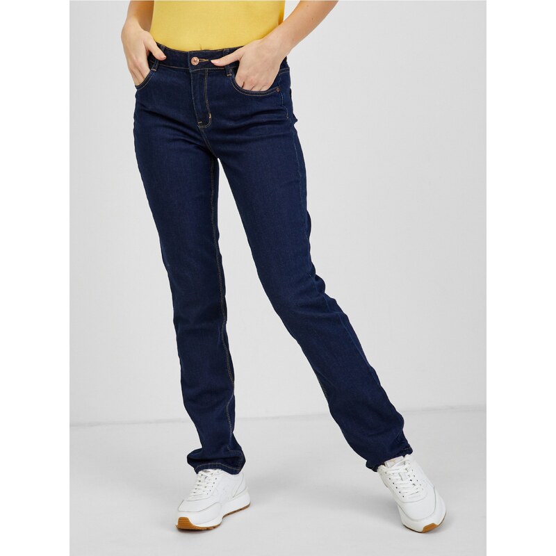 Tmavě modré dámské slim fit džíny ORSAY - Dámské