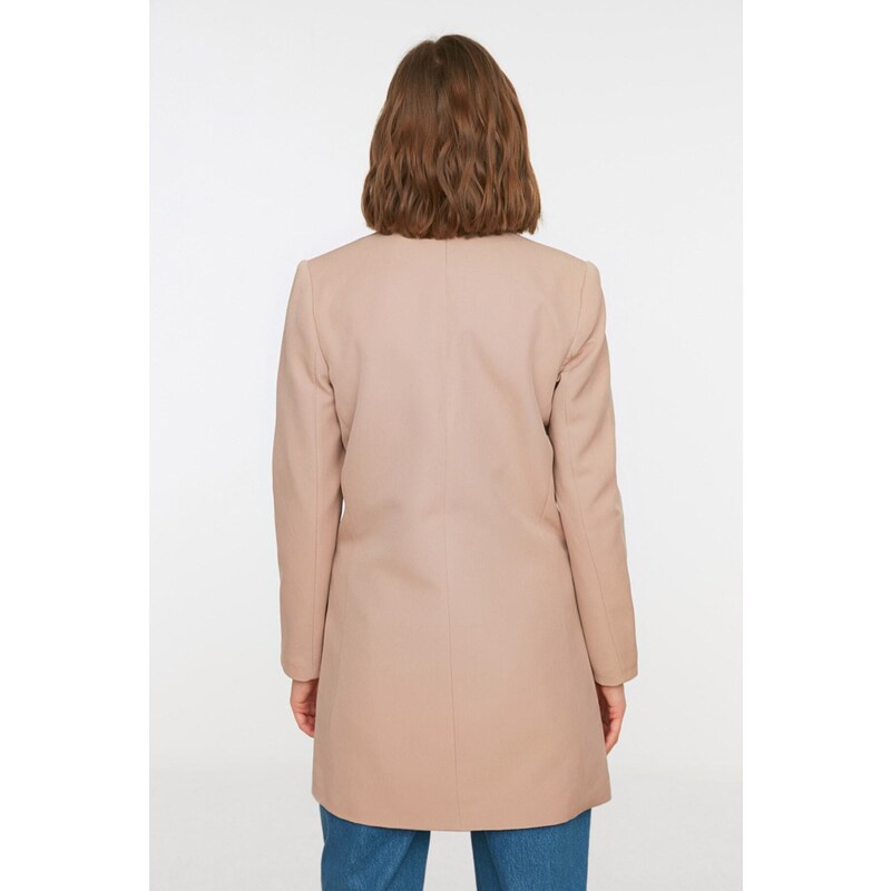 Trendyol Beige Pocket Detailed Blazer Woven Jacket