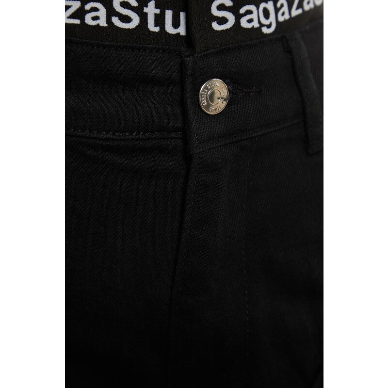 Trendyol X Sagaza Studio Black Wide Leg Jeans