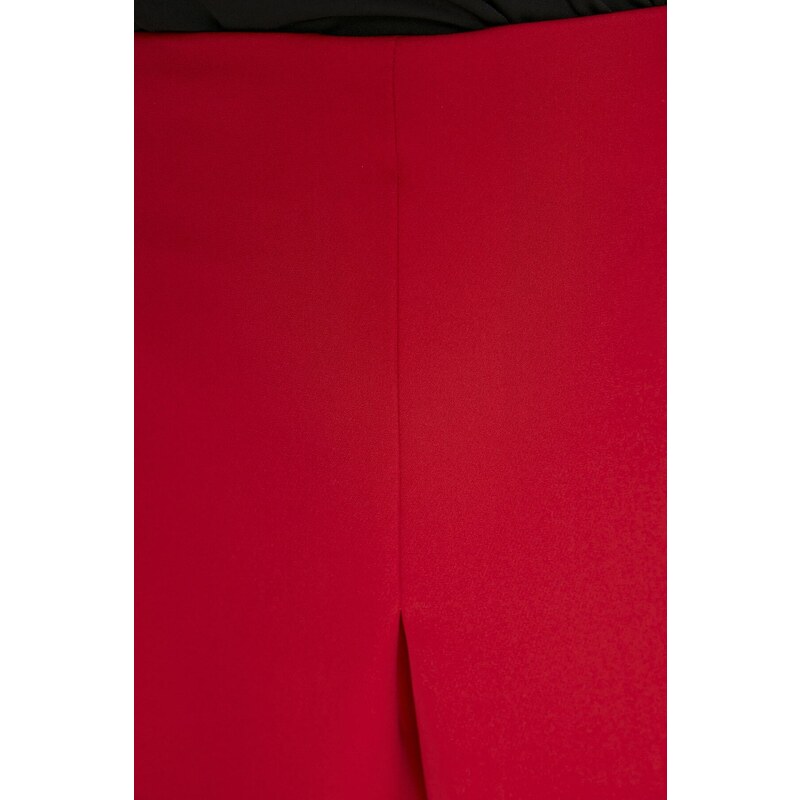 Trendyol Curve Red Pleated Mini Woven Skirt