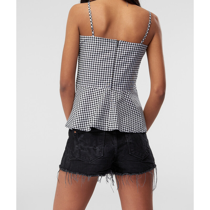 Women's Top Trendyol Bow Checkered