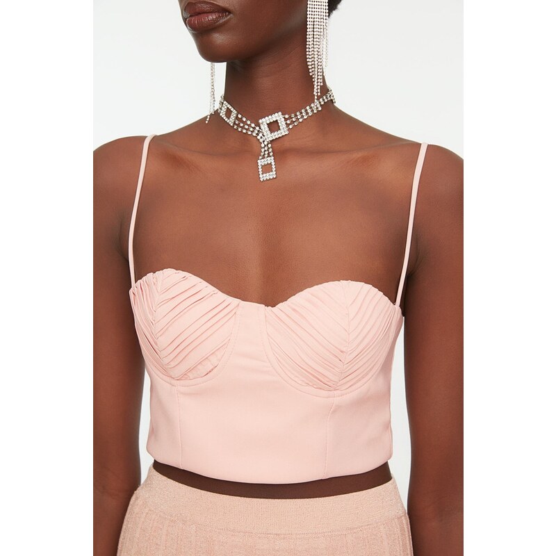 Trendyol Salmon Strapless Bustier