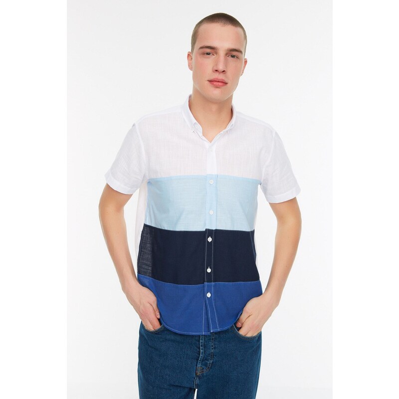 Trendyol Shirt - Blue - Slim fit