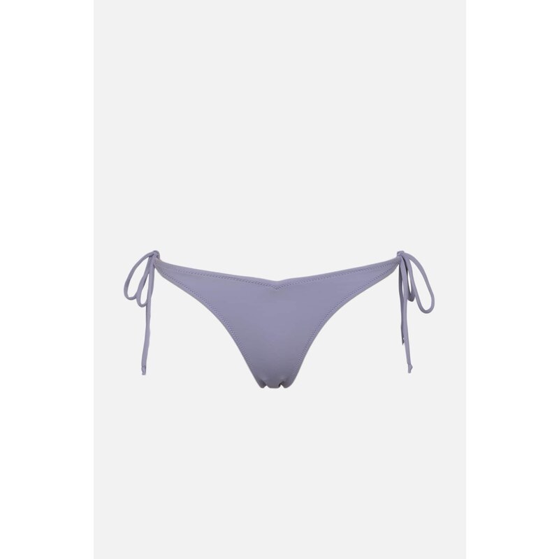 Trendyol Blue String Tied V-Cut Low Waist Bikini Bottom