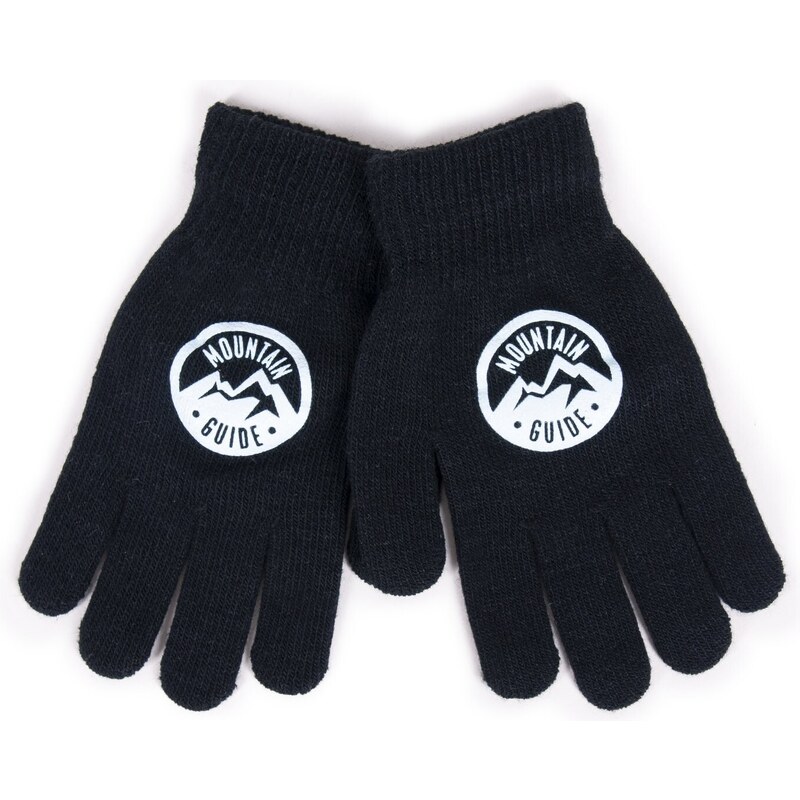 Yoclub Kids's Boys' Five-Finger Gloves RED-0012C-AA5A-017