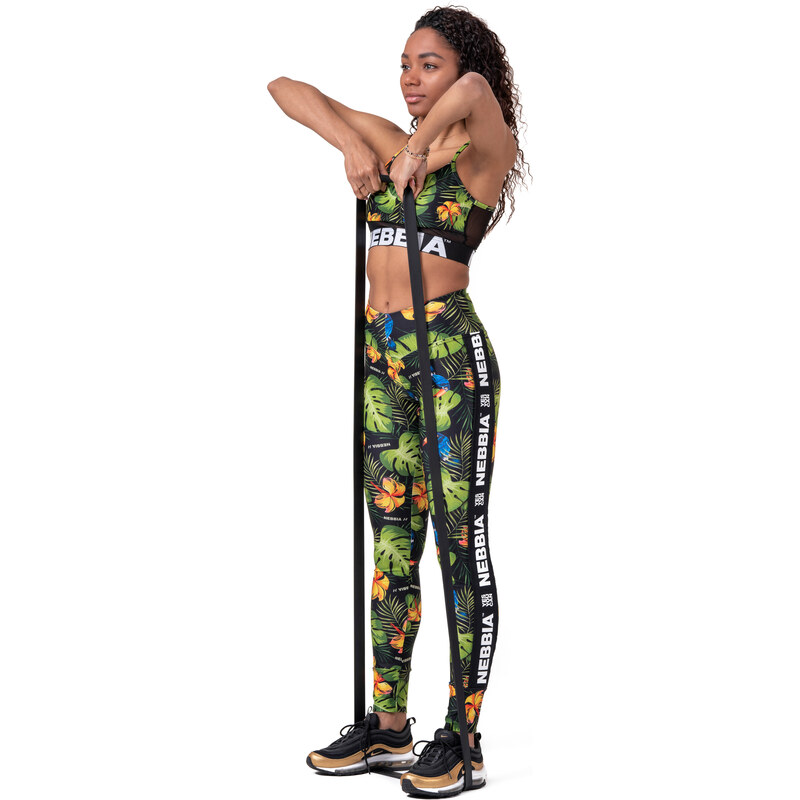 Nebbia High-waist performance legíny 567 jungle green XS