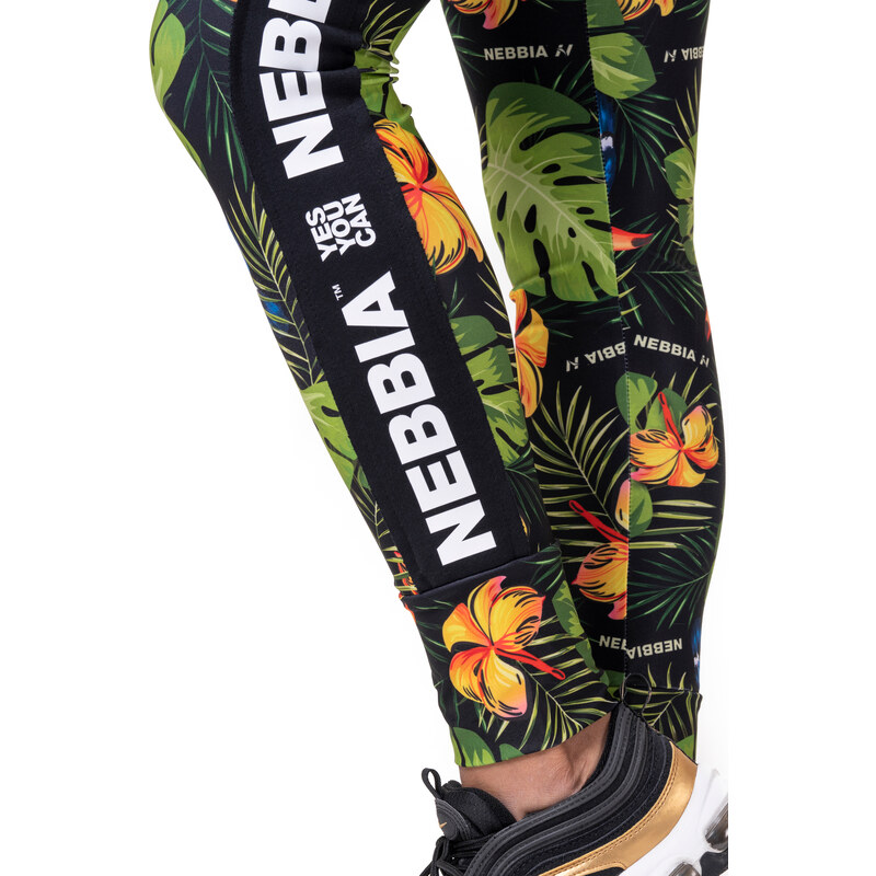 Nebbia High-waist performance legíny 567 jungle green XS