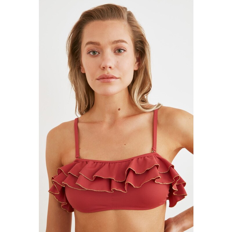 Bikiny horní díl Trendyol Frill detailed 107258339