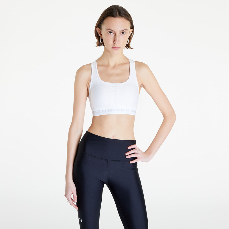 Podprsenka Under Armour W Crossback Mid Bra White/ Halo Gray M