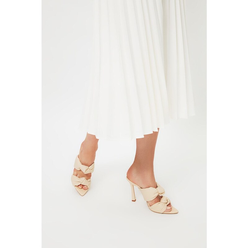 Trendyol Light Beige Womens Slippers