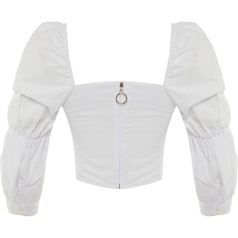 Dámský crop top Trendyol Ruffle detailed