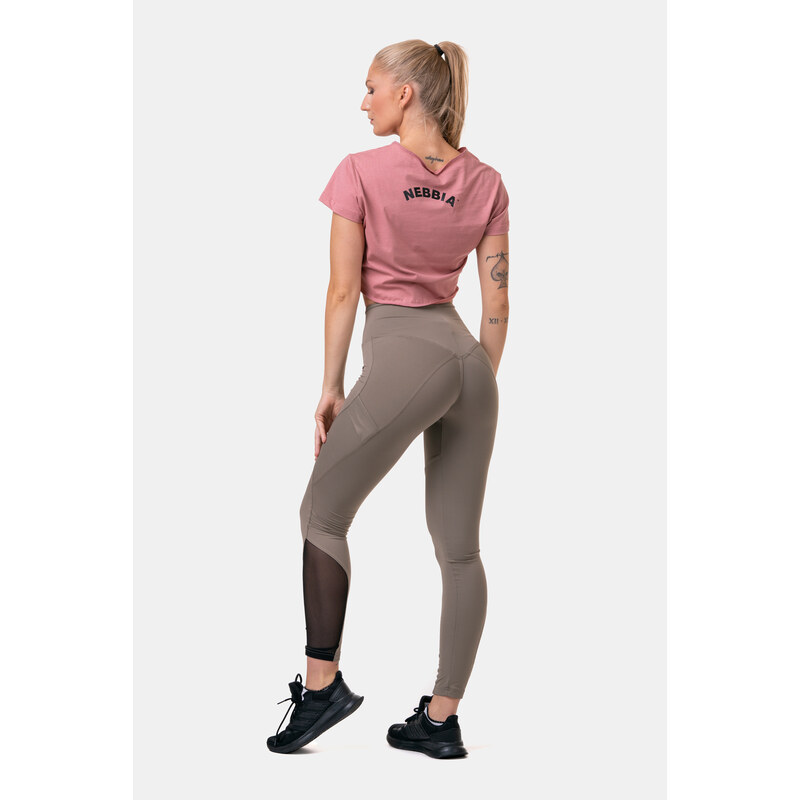 Nebbia Volný Fit & Sporty crop top old rose XS