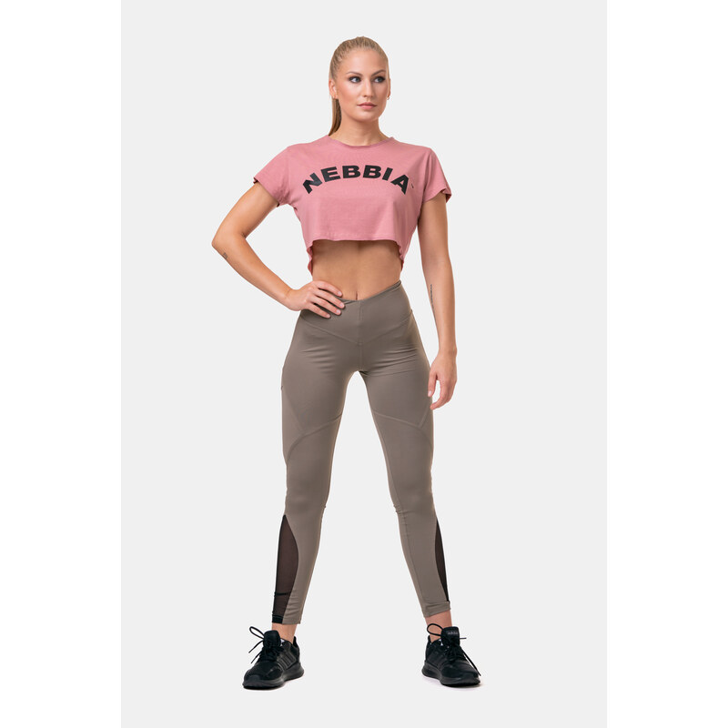 Nebbia Volný Fit & Sporty crop top old rose XS