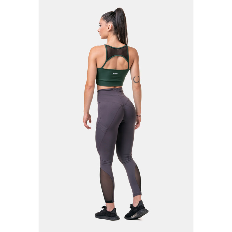 Nebbia Classic Hero sportovní podprsenka dark green L