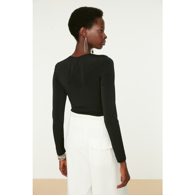 Trendyol Black Window/Cut Out Detailed Accessory Snaps Body