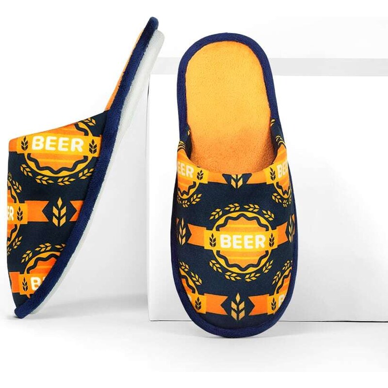 Pánske pantofle Beer emblem - Frogies