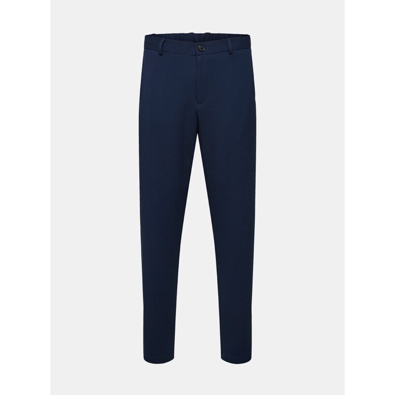 Tmavě modré kalhoty Selected Homme-Tapered - Pánské