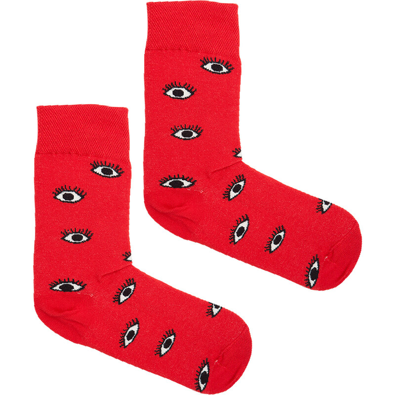 Kabak Unisex's Socks Patterned Red Eyes