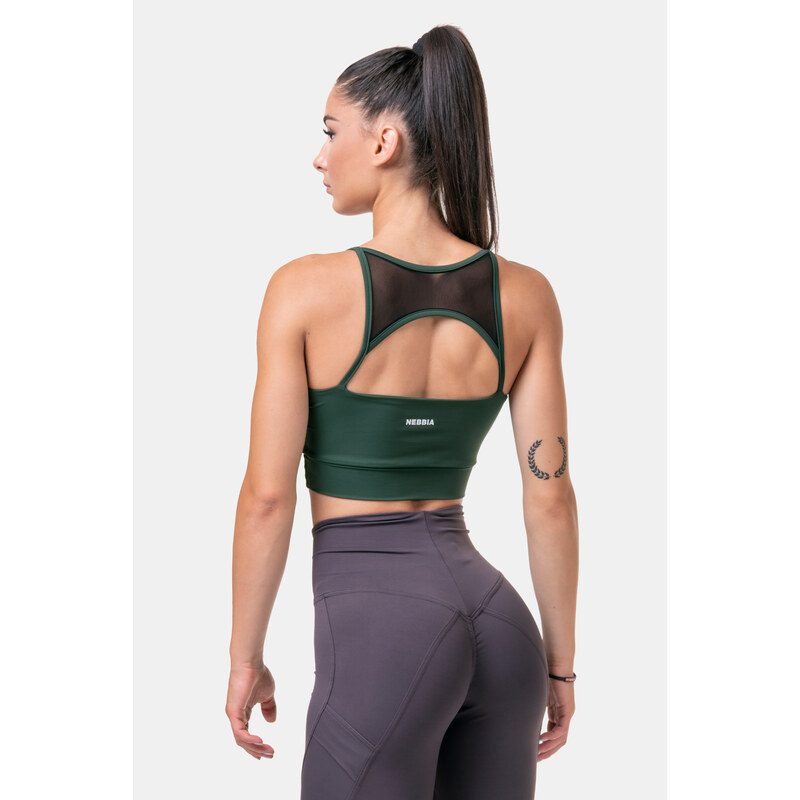 Nebbia Classic Hero sportovní podprsenka dark green L