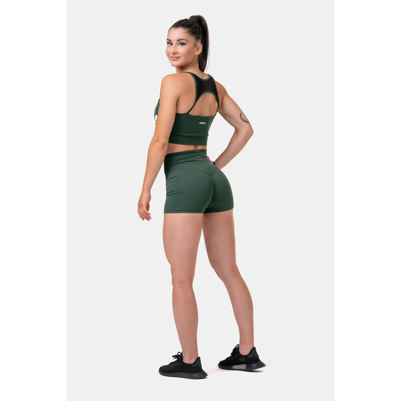 Nebbia Classic Hero sportovní podprsenka dark green L