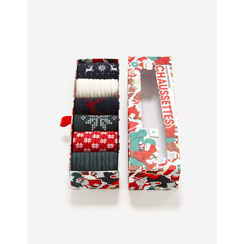 Celio Ponožky ve vánočním balení, 6 párů - Pánské