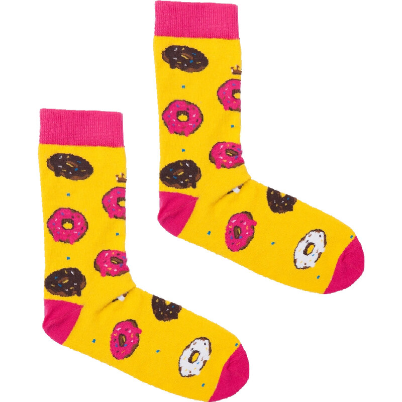 Kabak Unisex's Socks Patterned Donuts Yellow