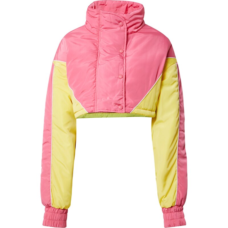 Nasty Gal Přechodná bunda světle žlutá / světle zelená / světle