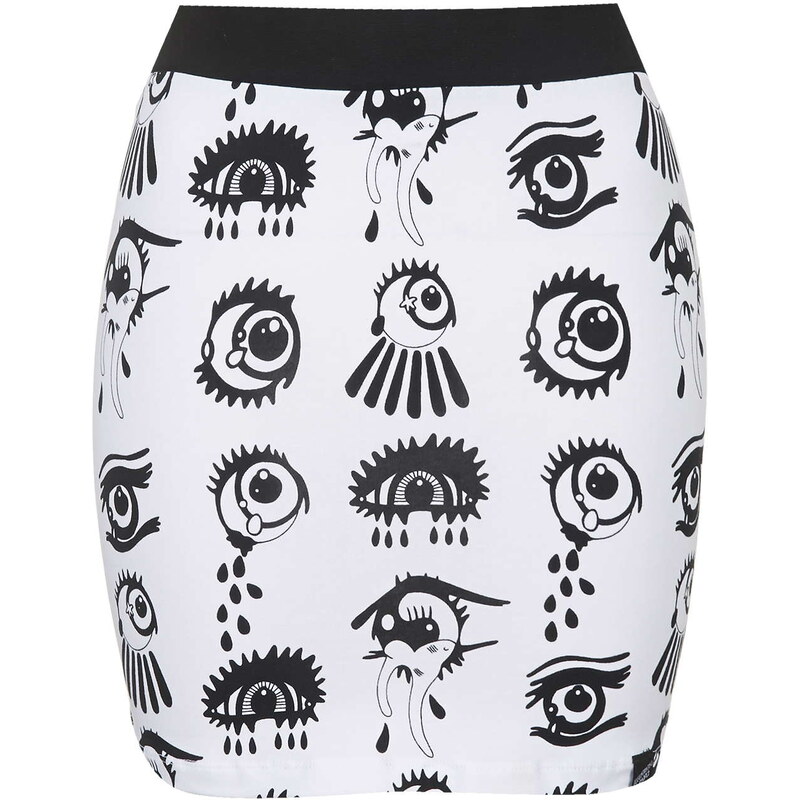 Topshop **Multi Eye Mini Skirt by Illustrated People