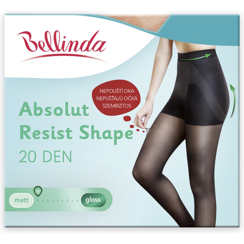 Bellinda Punčochové kalhoty ABSOLUT RESIST SHAPE 20 DEN - Formující punčochové kalhoty, navíc nepouští oka - černá