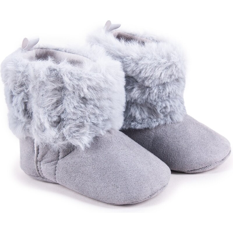 Dětské zimní boty Yoclub Yoclub_Velcro_Strappy_Girls'_Boots_OBO-0188G-2800_Grey