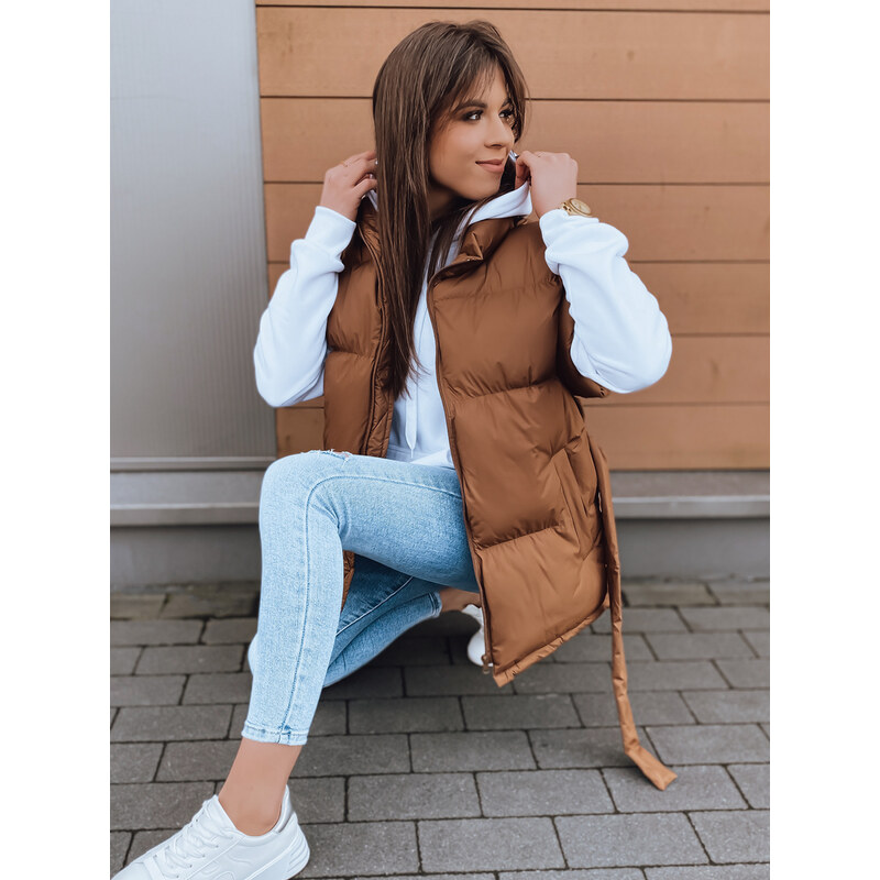 Dámská vesta JEAM hnědá Dstreet z 68794742