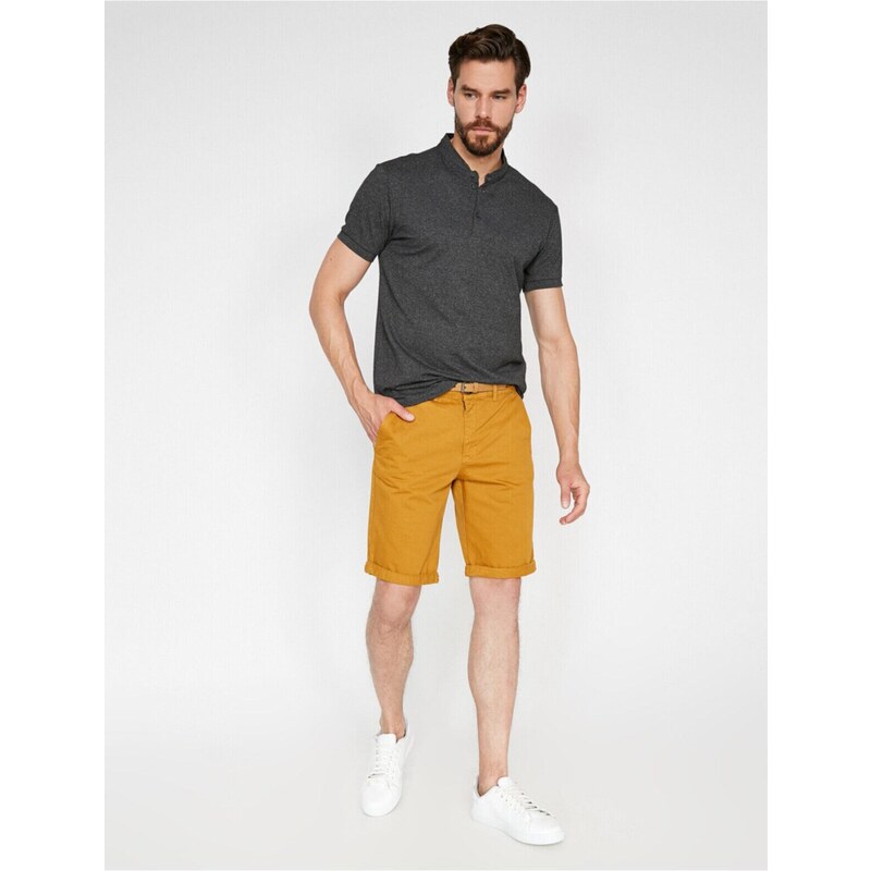Koton Shorts - Yellow - Normal Waist