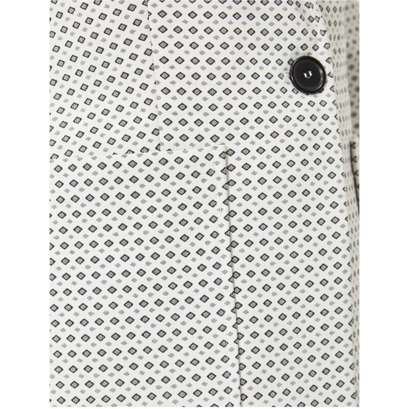 Koton Single Button Pocket Detail Gingham Patterned Jacket