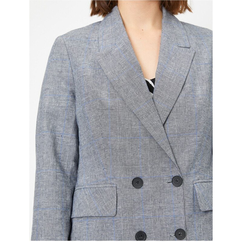 Koton Women's Double Breasted Blazer Jacket