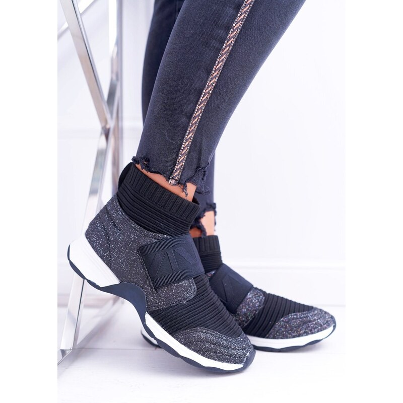 Kesi Dámské sportovní boty Lu Boo s ponožkou Brocade Black Phantom 107258116