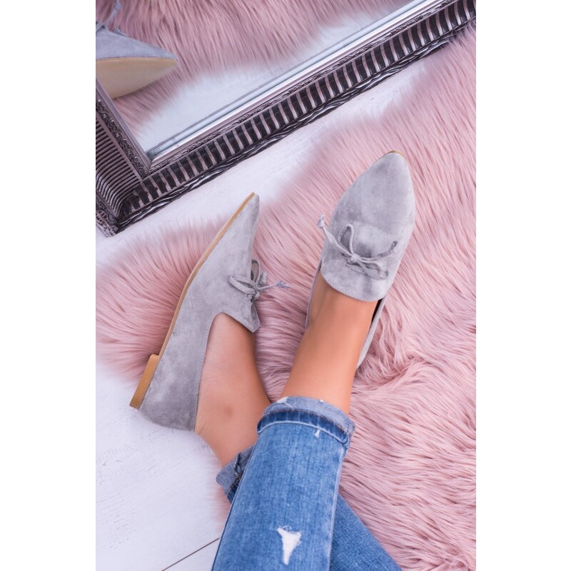 Kesi Lu Boo Grey Ballerinas Suede Loafers Feliciano 59175892