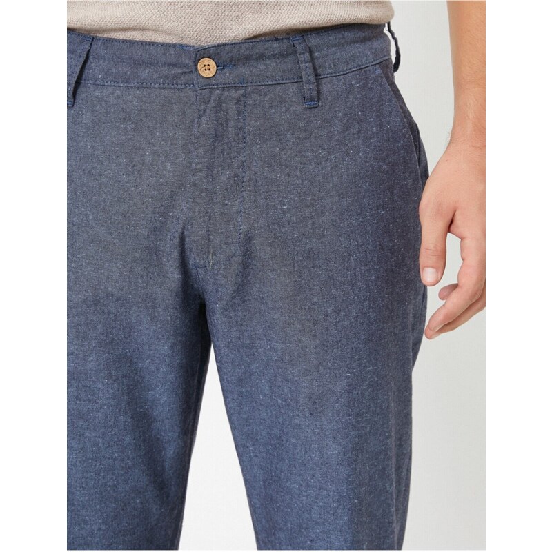 Koton Men's Navy Blue Trousers