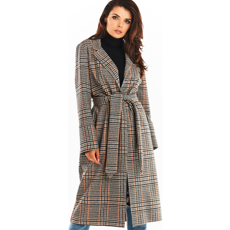 Awama Woman's Coat A368 Navy Blue