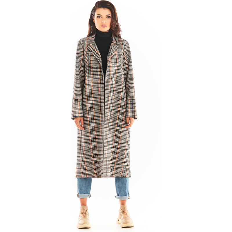 Awama Woman's Coat A368 Navy Blue