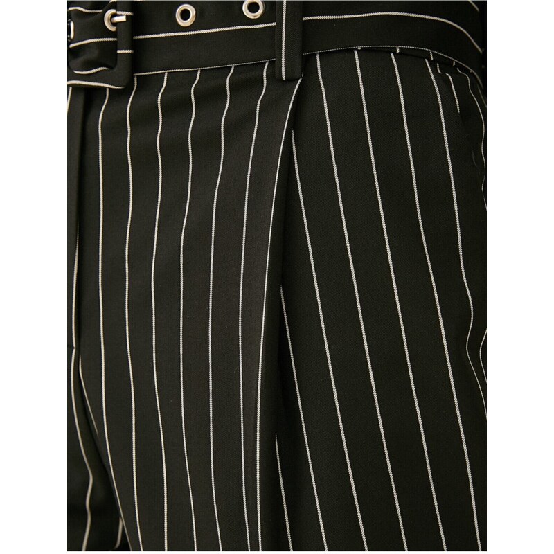 Koton Dámské černé pruhované džíny