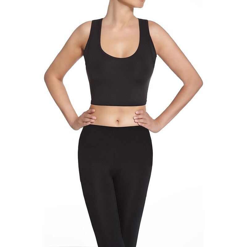 Bas Bleu Crop top TEAMTOP 30 sports black with functional inserts