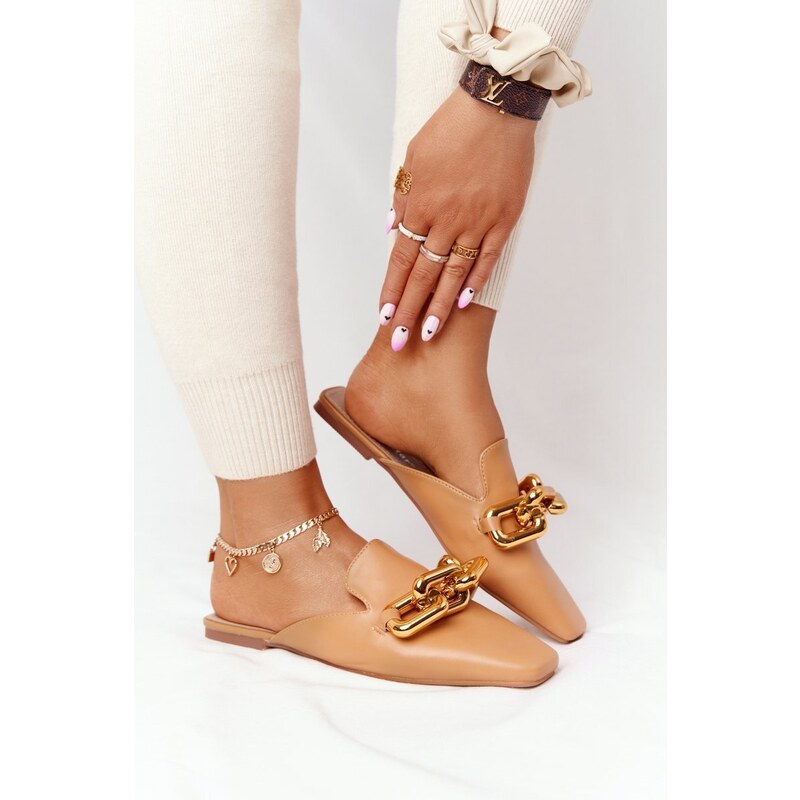 Kesi Womens Slippers With Chain Camel Call On Me 60441282