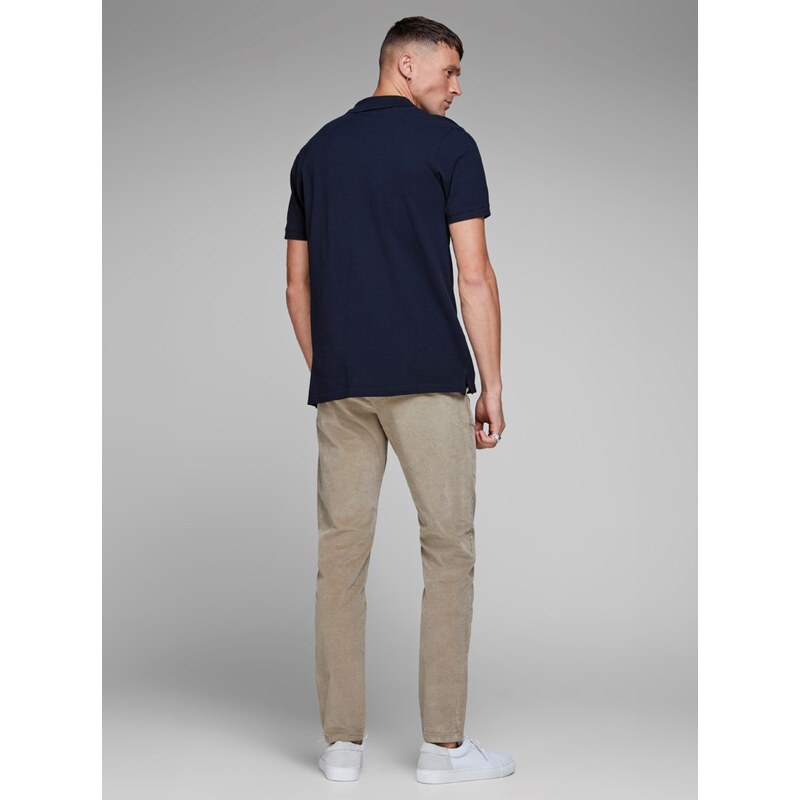 Modré basic polo tričko Jack & Jones - Pánské